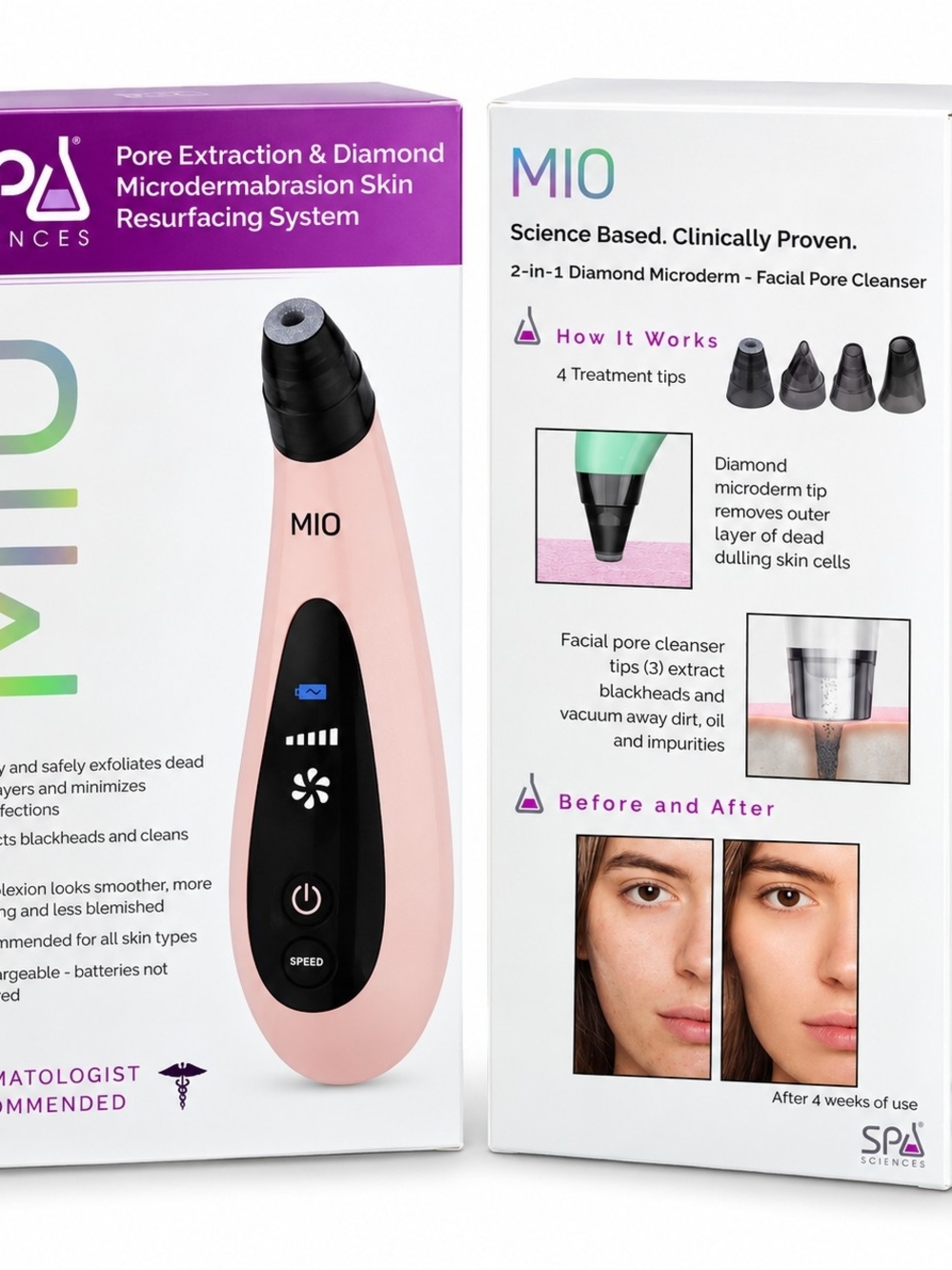 Spa Sciences MIO Beauty Tech Self Care Spa Day Microdermabrasion Pore Cleanser
